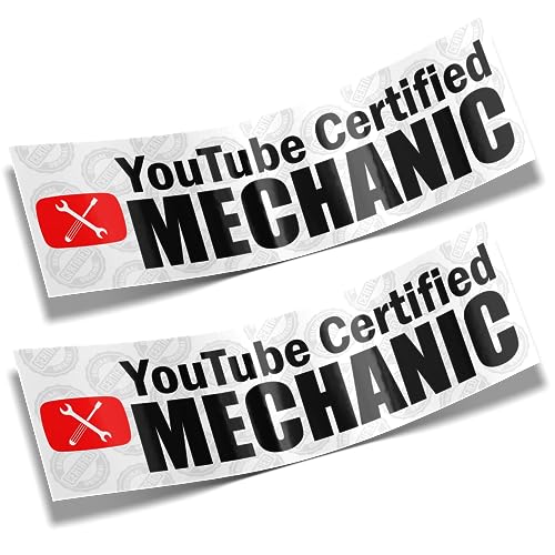 YouTube Mechanic Slap Sticker (2) CAR Truck Funny Vinyl Sticker Decal Racing 8