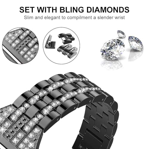 Slim bling Bands Compatible with Google Pixel Watch 5/4/3 Women 45mm by Mtozon - Used condition - Image 3