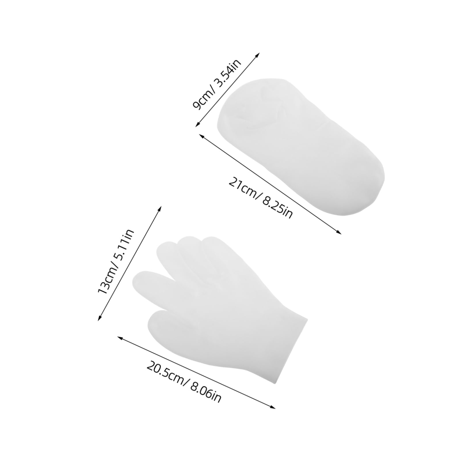 NOLITOY 8piezas Fundas de Silicona para Pies y Manos Secas Calcetines Hidratantes de Gel Reutilizables Cuidado Pies Guantes de Spa para Manos Casa