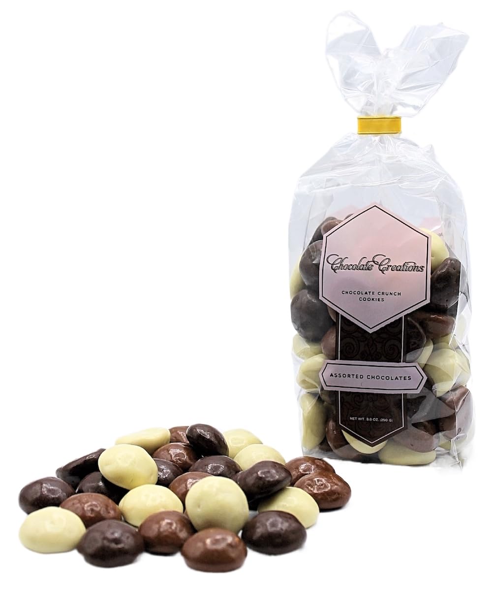 Dutch Chocolate Crunch Cookies - Assorted milk, white and dark chocolates; pepernoten, kruidnoten, Holland peppernuts, chocolade kruidnoten