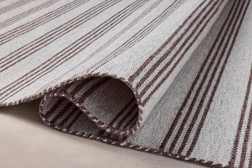 Image of Loloi Magnolia Home Charlie Silver /Bark 5'-0 inch x 7'-6 inch Area Rug