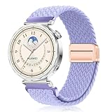 PaceBid 18mm Cinturino per Huawei Watch GT 6 41mm/Watch 5 42mm/GT 5 Pro 42mm/GT5/GT4, Intrecciato Nylon Magnetico Cinturini per Garmin Venu 4 41mm/Venu 3S/2S/Forerunner 265S/255S - Lavanda