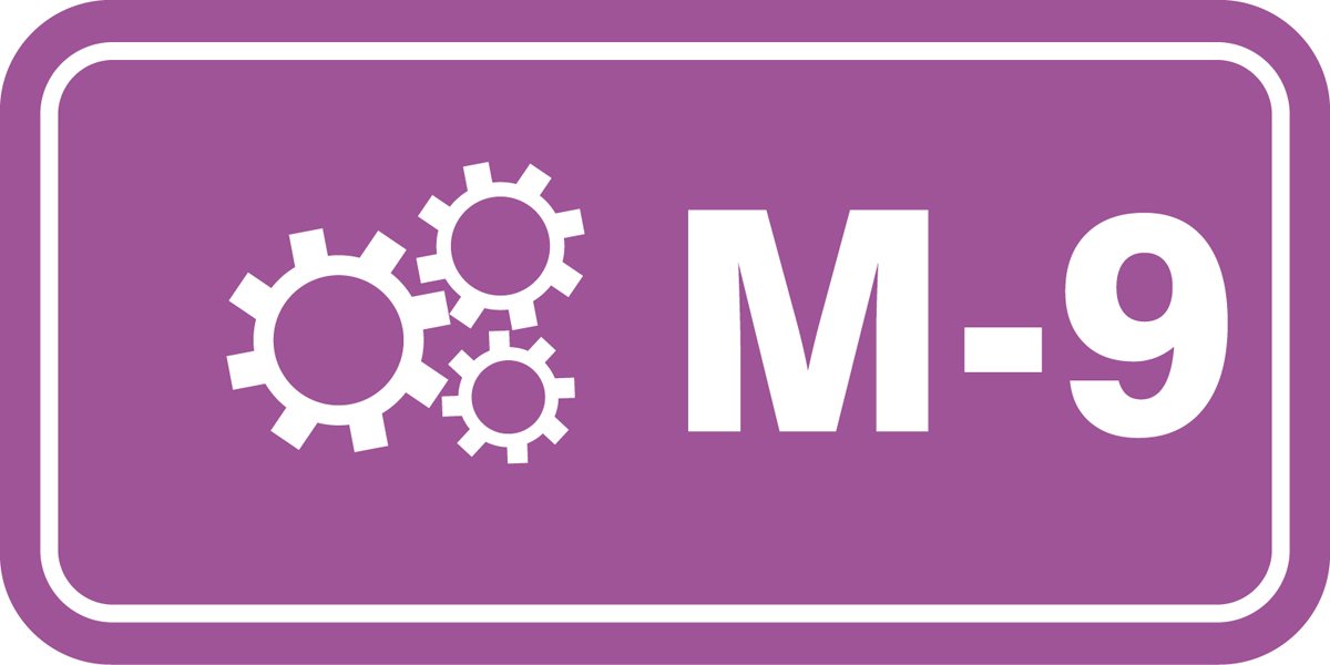 Tag M-9 Mechanical violet et blanc Accuform TDF609XVM étiquette adhésive - 2