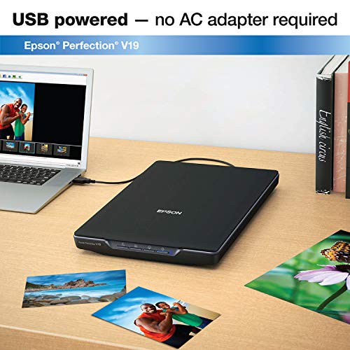 Scanner Epson Perfection V19 - Documentos e Fotografias, 4800 dpi, Easy Photo Fix, USB