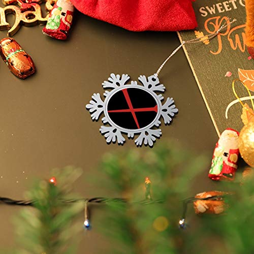 Puilkfgt Ironworker Crossed Tools Personalized Snowflake Ornaments Christmas Tree Hanging Accessories Christmas Decorations