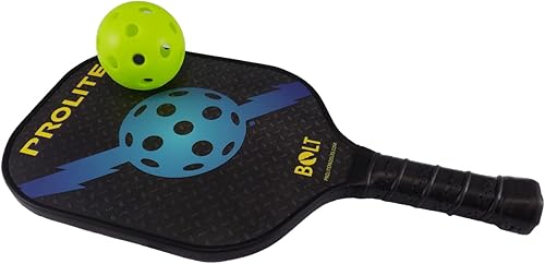 Miniatura 3 de Prolite Pala de pickleball Bolt - Peso ligero - Potente - Revestimiento de fibra de carbono para una colocación superior de la pelota - Núcleo de
