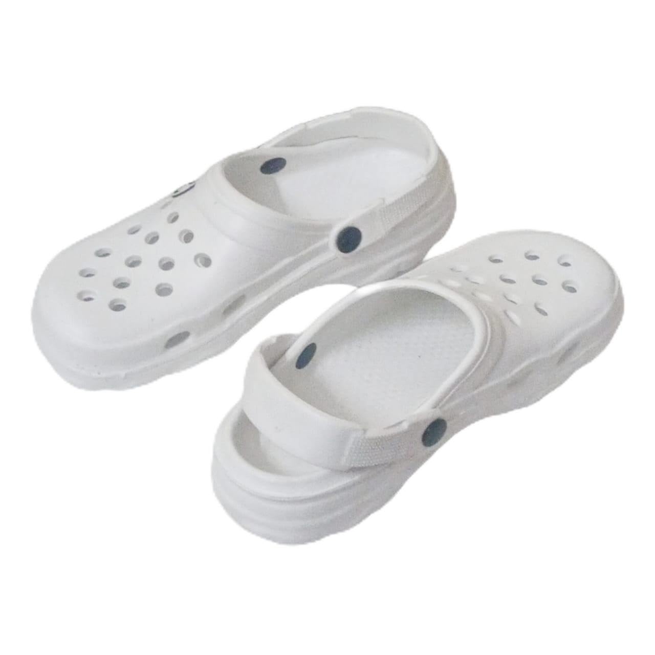 Men Lightweight EVA Clogs | Comfortable Slip-On Garden & Casual Clogs | Waterproof Anti-Slip Sandals | White-image-43