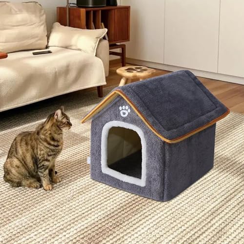 Generic Cama para gatos e cachorros, ninho com soneca para dormir, removível, lavável, canil, tenda