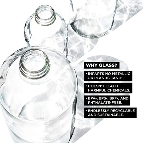 bkr-Demi-Bottle-Reusable-Glass-Water-Bottle-650mL-22oz-Fits-Cup-Holders-Leakproof-Durable-Carrying-Loop-Dishwasher-Safe-Removable-Silicone-Sleeve-BPA-Free-Tutu