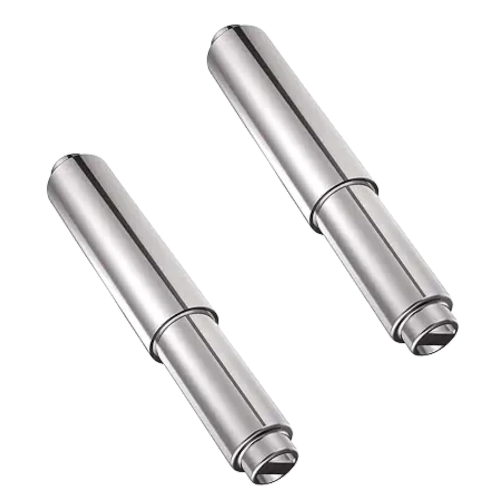 Hehglng Silver 2Pcs Sliver Paper Toilet Holder Replacement Rod Toilet Paper Holder Roller Stainless Steel Toilet Paper Holder Spring Loaded Holder Roller Toilet Spring Rod Bathroom Hardware