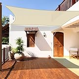Coarbor Sun Shade Sail Canopy Beige 16'x20' Sunshine Block Canopy Perfect for Patio Outdoor Garden (
