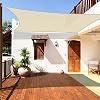 Coarbor 8 x 12 Sun Shade Sail Rectangle Canopy Sunshine Block Heavy Duty Shade Sails for Outdoor Patio Carport Backyard Garden Deck Beige