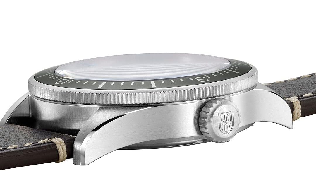 Luminox Men's Analog Automatic Watch with Leather Strap XA.9607, Off White, Strap