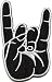 Satanic salute rock & roll heavy metal thrash occult corna horned hand applique iron-on patch new