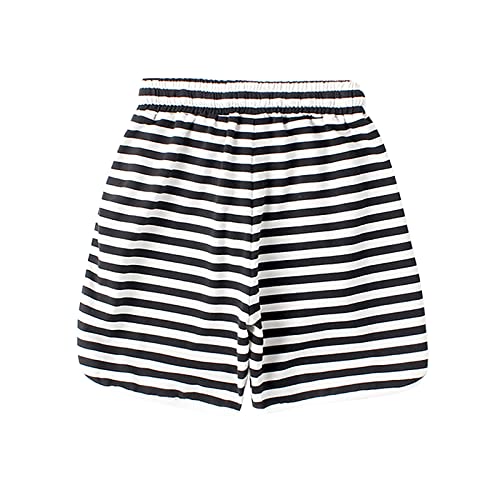 Kids Girl Striped Cotton Shorts Summer Casual Athletic Lightweight Breathable Elastic Jogger Running Beach Shorts4