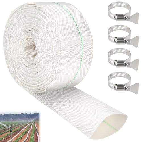 sturiz Gewebeschlauch Flachschlauch Schlauch 1 Zoll Feuerwehrschlauch 25mm Schlauch für Schmutzwasserpumpe Tauchpumpe Saugschlauch Druckschlauch 10M Pumpenschlauch Bauschlauch Industrieschlauch