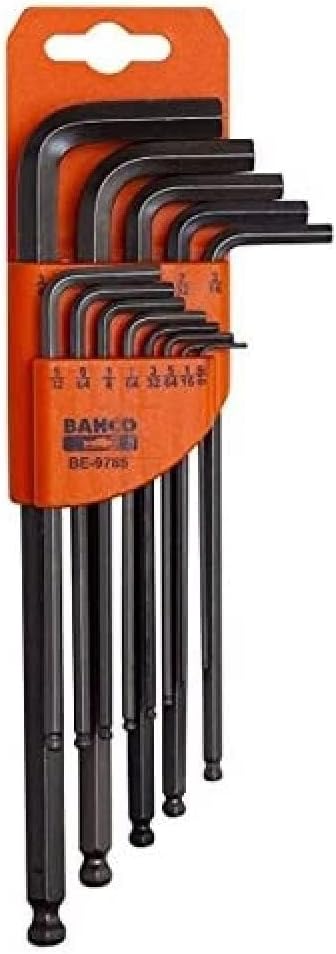 Bahco BE-9785 Hexagon Offset Screwdrivers Set, Black/Orange