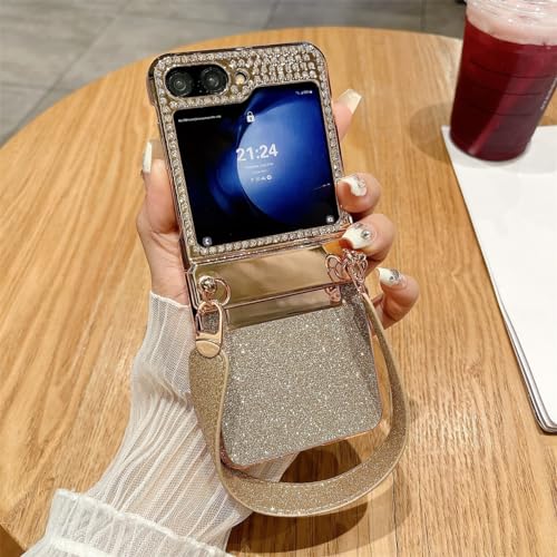 Coque antichoc Galaxy Z Flip 6 fine dorée pour éviter les chutes