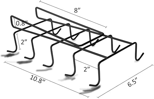Miniatura 2 de bafvt Soporte para tazas de café, estante para tazas debajo del estante, estante de secado de almacenamiento de cocina, acero inoxidable (10)