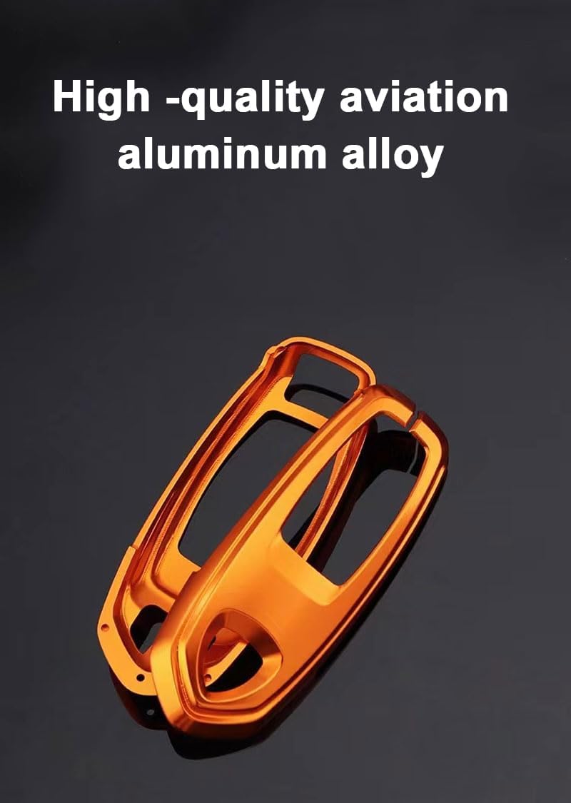 SANRILY Premium Aluminum Alloy 3 Button Key Fob Cover Case Compatible with Lamborghini Urus 2018-2020 Key Holder Keyless Golden