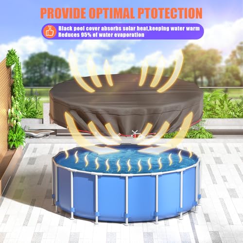 image for Mqsiuve 18Ft Round Pool Cover - Covers for Above Ground Pools, Pool Co