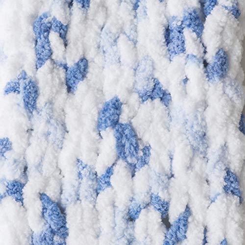 Image of Bernat Baby Blanket Yarn, 3.5 oz, Gauge 6 Super Bulky, Little Denim Print