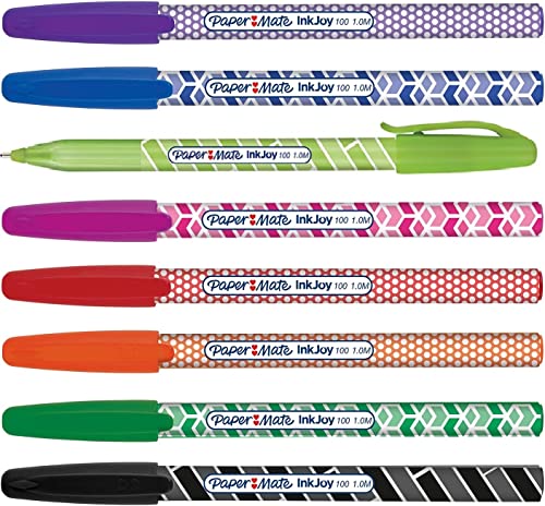 Paper Mate Inkjoy Wrap 100 Medium 1.0Mm 8 Assorted Colours