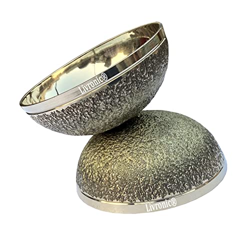 Livronic Bronze Kansa Natural Vatki Cup Ayurvédique Detox Masseur de pieds Relaxation et nettoyage en profondeur Technique indienne antique Bronze