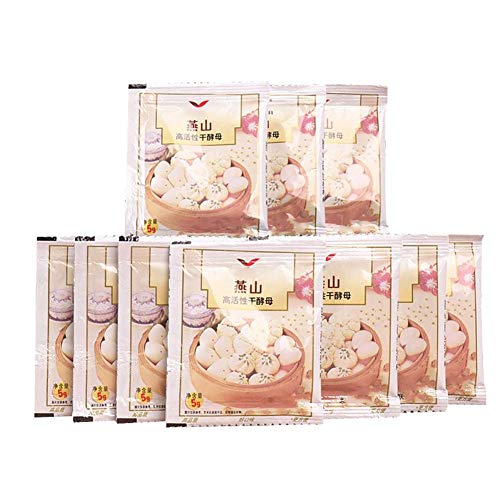 Bloomma 10 PCS 50 g Bread Yeast High Glucose Tolerance, Active Dry Yeast, Yeast for Bread, Kitchen Baking Sourdough Starter Culture Bread Yeast fit