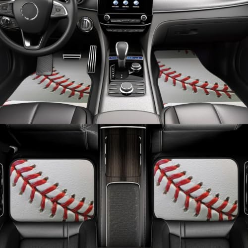 Alfombrillas de coche de béisbol juego de 4 piezas de neopreno antideslizante 6