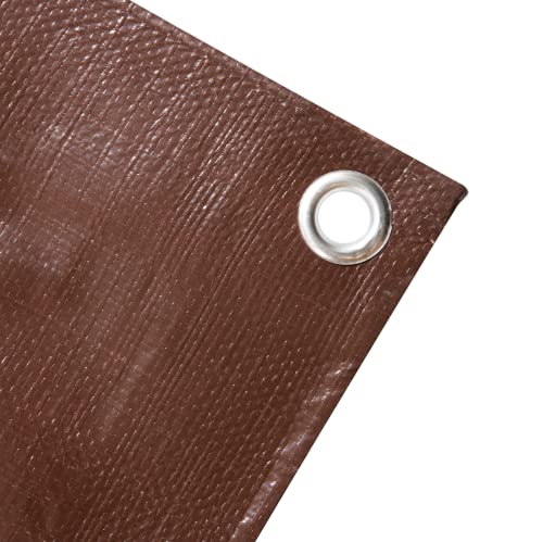 Windhager Abdeckplane Balkon-Abdeckung Schutzplane für den Balkon, 0,8 x 5 m, 210 g/m2, braun, 89144