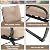 PHI VILLA 5 Piece Patio Dining Set, 4 pcs C-Spring Motion Chairs with Padded Relaxing Cushion & 1 Sqaure 37"x 37" Outdoor Metal Dining Table with 1.57" Umbrella Hole, Beige Cushion