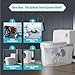 SUPERFLO One Piece Macerating Toilet System with Macerator Toilets Pump, 600W Compact Upflush Toilet for Basement - 3 Inlets for Rear Outlet Toilet Bowl, Sink & Shower