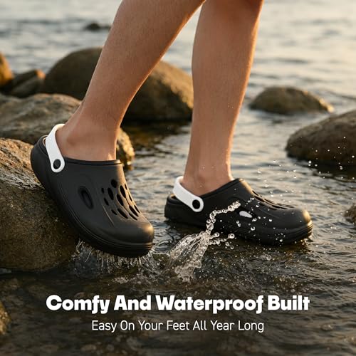 Image of Classic EVA Sports Clogs for Men & Women | Casual Lightweight Breathable Waterproof Anti-Skid Slip-On Clogs with Adjustable Back Strap | Comfortable Garden Walking Clogs Footwear | TCG-6004