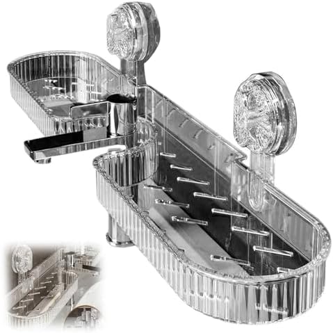 Universal Removable Faucet Storage Rack, Corrugated Suction Cup S...