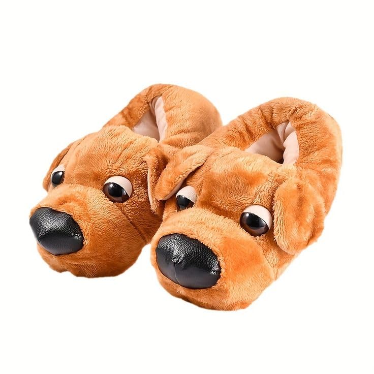 Savvy Bucket Plush Dog slippers