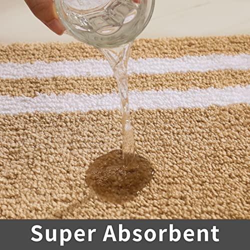 Tapis de bain beige 61x122 cm COSY HOMEER en microfibre de polyester - 4
