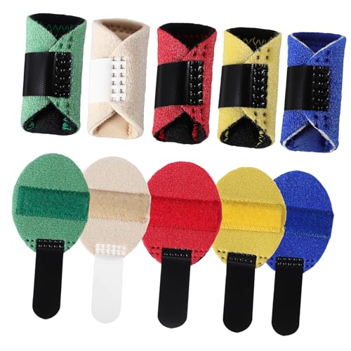 HANABASS Finger Support Braces 10pcs Finger Splint Braces for Low Profile Easy to Use Bright Options