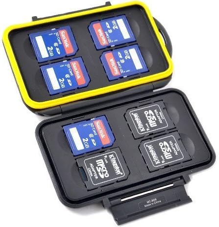 KING OF FLASH Water Resistant Shock Proof Memory Card Storage Case for SD/SDHC/SDXC/microSD/microSDHC/microSDXC (8 x SD Holder)