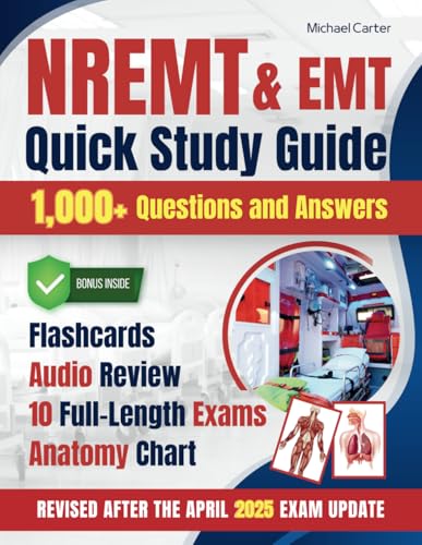 NREMT & EMT All-in-One Exam Prep: 2-Week Guide | Book1: NREMT Review Made Simple | Book2: 1,000+ Questions & Answers | 10 Full-Length Exam Simulations, Printable Flashcards & Essential Audio Review