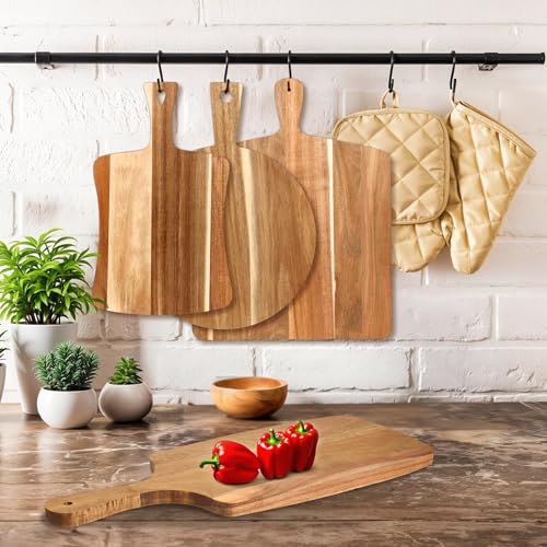 Juego de 4 Tablas de Cortar de Madera de Acacia con Mango miniatura 7