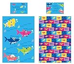 KidCollection Shark Family Single/Junior Duvet Cover Reversible Bedding Set (Junior Duvet Cover)