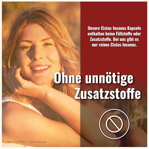 Cistus Incanus Kapseln - 180 Kapseln - 860mg pro Tagesdosierung - Vegan - Zistrose Kapseln - Zystus