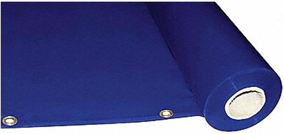 Rollo de cortina para soldadura, 75 pies. Ancho, 5 pies, azul