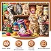 300 Pieces Cute Cats Puzzles for Adults,Large Piece Jigsaw Puzzle for Adults Teens Seniors,Fun Puzzle for Kids Ages 8-12,Challenging 300 Pieces Puzzles for Family,Great Gift for All Ages,20.5 x 15 in
