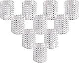 Divine glance Silver Round Mesh Napkin Rings for Weddings Dinner Parties or Every Day Use (8)