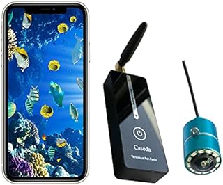 Casoda WiFi Wireless Visual Fish Finder with Camera Crystal Clear View Fish on Cell Phone Strong Signal Wide Angle Infrared Night Vision Suitable for Kayaks and Boats on Shore Ice Fishing