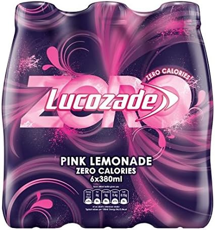 Lucozade Energy Zero Pink Lemonade 6 x 380ml