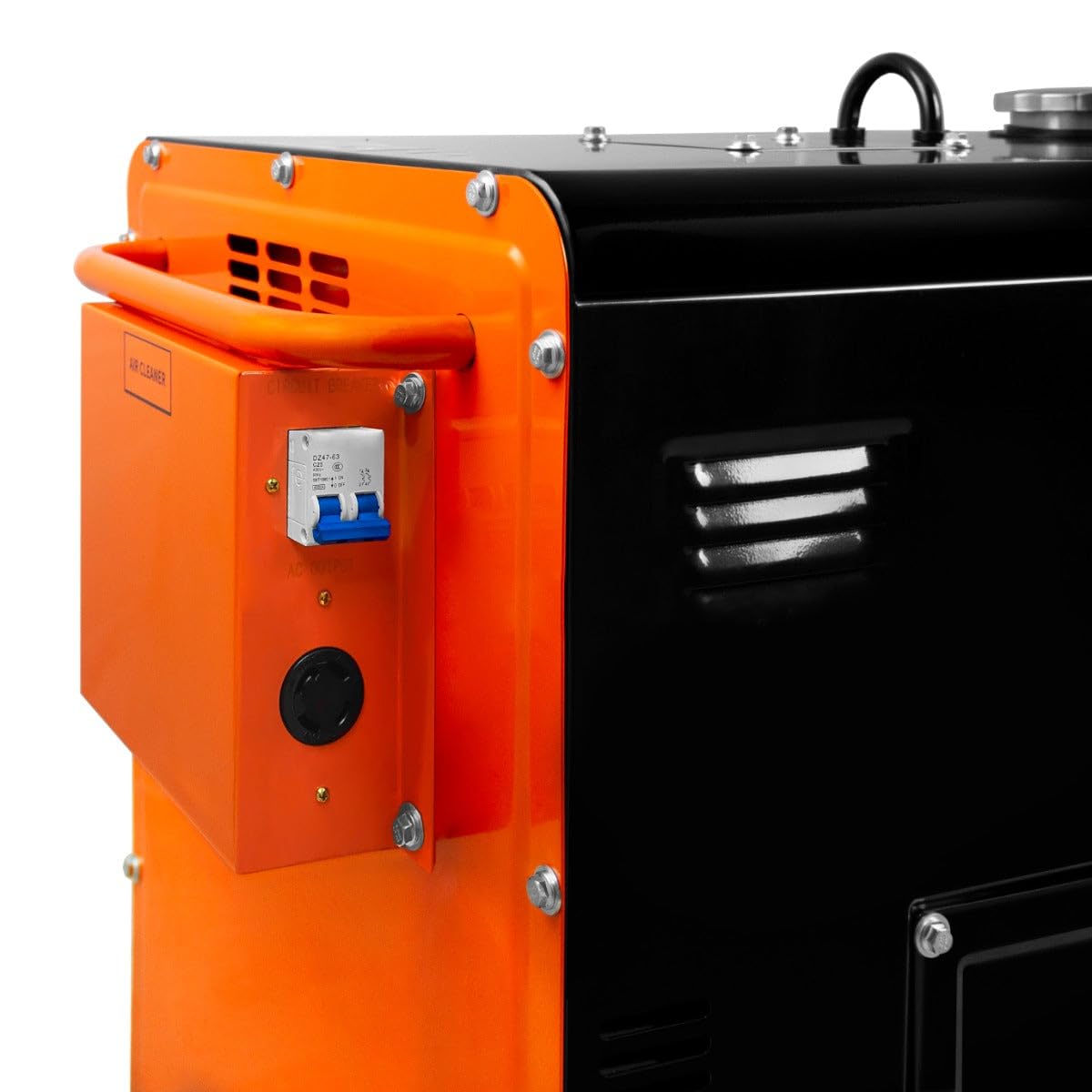 Generador Eléctrico Diésel Monofásico Silencioso Gasolina 230V 6500W 9kW/13HP, Interruptor de Transferencia Automática (ATS) incluido,20L Capacidad de Tanque,Juego Herramientas+Embudo de Combustible