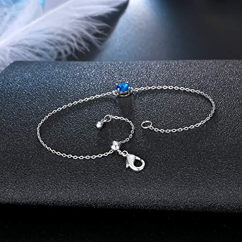 Egoo&Yamee Silver September Birthstone Bracelet White Gold Plated Copper Cz Crystal Adjustable Bangle Gifts For Women And Girls (12 Color) #TOP4